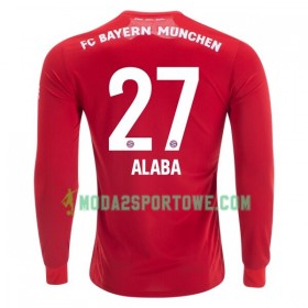 Koszulka Bayern Monachium David Alaba 27 Domowe Stroje Piłkarskie 2019/20 Długi Rękaw